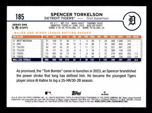 Spencer Torkelson 2024 Topps Yellow Series Mint Card #185