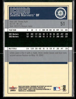 Ichiro Suzuki 2003 Fleer Patchworks Series Mint Card #51
