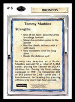 Tommy Maddox 1992 Upper Deck Series Mint Rookie Card #416
