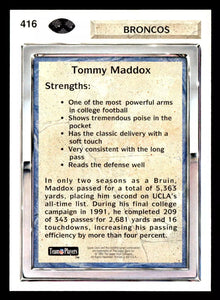 Tommy Maddox 1992 Upper Deck Series Mint Rookie Card #416