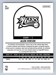 Allen Iverson 2022 2023 Panini NBA Hoops Series Mint Card #297