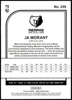 Ja Morant 2019 2020 Hoops Series Mint Rookie Card #259
