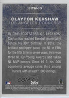 Clayton Kershaw 2018 Topps Legends in the Making Mint Rookie Card #LITM-13
