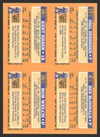 McDonald/Hershiser/Hrbek/Welch 1991 Topps Cracker Jack Panel Card
