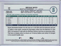 Bryan Woo 2024 Topps Mint Rookie Card #12
