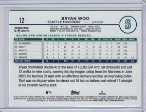 Bryan Woo 2024 Topps Mint Rookie Card #12