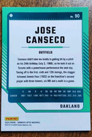 Jose Canseco 2024 Panini Donruss Optic Series Mint Card #90
