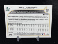 Matt Chapman 2022 Topps Chrome Sepia Refractor Series Mint Card #168
