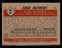 Eddie Mathews 2001 Bowman Rookie Reprints Series Mint Card #97

