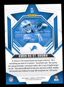 Amon-Ra St. Brown 2023 Panini Rookies and Stars Series Mint Card #33