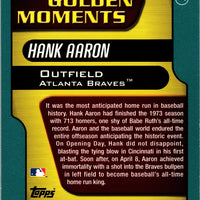 Hank Aaron 2001 Topps Golden Moments Series Mint Card  #385