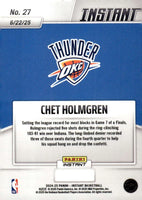 Chet Holmgren 2025 Panini Instant NBA Champions Series Mint Card #27
