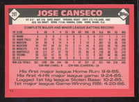 Jose Canseco 1986 Topps Traded Series Mint Rookie Card #20T
