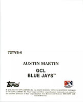 Austin Martin 2021 Topps Heritage Minor League Series Mint Card #72TVS-4
