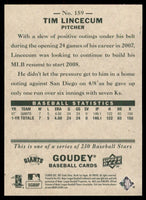 Tim Lincecum 2008 Upper Deck Goudey Series Mint Card #159
