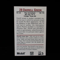 Darrell Green 1989 Mobil FOX 5 Police Series Mint Card
