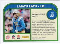 Laiatu Latu 2024 Panini Score Protential Series Mint Rookie Card #22
