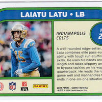 Laiatu Latu 2024 Panini Score Protential Series Mint Rookie Card #22