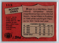 Roger Craig 1987 Topps Series Mint Card #113
