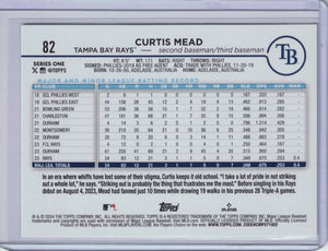 Curtis Mead 2024 Topps Mint Rookie Card #82