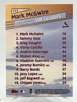 Mark McGwire 1998 Topps League Leaders Series Mint Card #223
