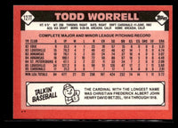 Todd Worrell 1986 Topps Traded Series Mint Rookie Card #127T
