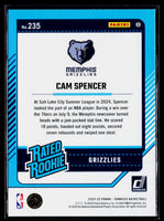 Cam Spencer 2024 2025 Panini Donruss Green Laser Series Mint Card #235
