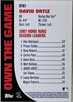 David Ortiz 2008 Topps Own the Game Series Mint Card #OTG7
