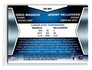 Greg Maddux and Jeremy Hellickson 2011 Topps Diamond Duos Series Mint Card  #DD-MH