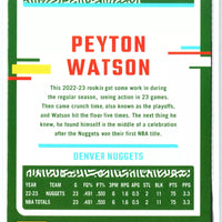 Peyton Watson 2023 2024 Donruss Green Laser Series Mint Card #26