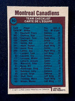 Montreal Canadiens 1977 1978 O-Pee-Chee Team Card #80
