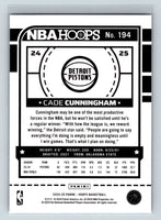 Cade Cunningham 2024 2025 NBA Hoops Series Mint Card #194
