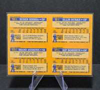 Sierra, Andrews, Burks, Roberts 1991 Topps Cracker Jack Panel Card
