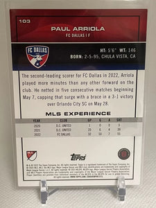 Paul Arriola 2023 Topps MLS Icy White Foil Series Mint Card #103