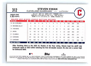 Steven Kwan 2024 Topps Yellow Series Mint Card #312