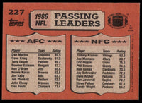 Dan Marino 1987 Topps 1986 NFL Passing Leaders Series Mint Card #227
