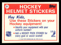 Chicago Black Hawks 1985 1986 Topps Sticker #21
