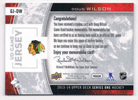 Doug Wilson 2013 2014 Upper Deck UD Game Used Jersey Card #GJ-DW
