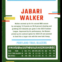 Jabari Walker 2023 2024 Donruss Green Laser Series Mint Card #156