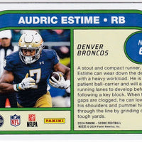 Audric Estime 2024 Panini Score Protential Series Mint Rookie Card #6