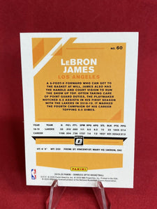LeBron James 2019 2020 Panini Donruss Optic Mint Card #60