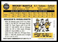 Mickey Mantle 1996 Topps Commemorative Series Mint Card #10
