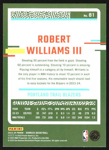 Robert Williams III 2023 2024 Donruss Green Laser Series Mint Card #81