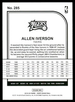 Allen Iverson 2019 2020 Panini Hoops Tribute Series Mint Card #285
