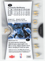 Carmelo Anthony 2006 2007 Fleer EX Clear Acetate Mint Card #9

