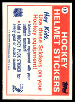 Toronto Maple Leafs 1985 1986 Topps Sticker #13
