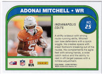 Adonai Mitchell 2024 Panini Score Protential Series Mint Rookie Card #25
