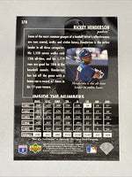 Rickey Henderson 1996 Upper Deck Best of Generation Series Mint Card #378
