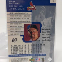 Mark McGwire 1999 Upper Deck SPX Series Mint Card #3