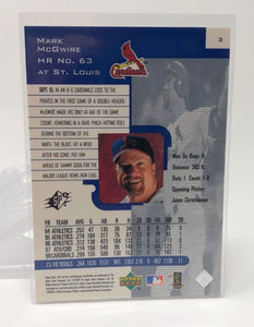 Mark McGwire 1999 Upper Deck SPX Series Mint Card #3